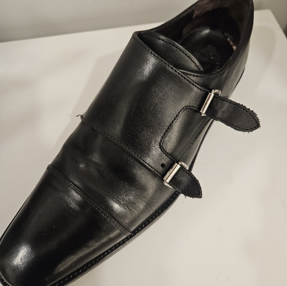 To Boot New York by Adam Derrick Men's Black Double Monk Strap Size US 9.5 - Picture 4 of 6
